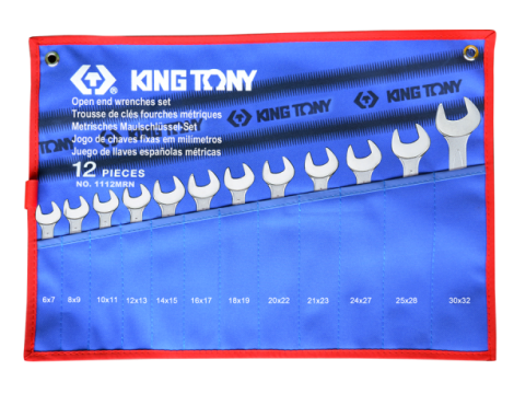 KING TONY ZESTAW KLUCZY PŁASKO-PŁASKICH 6-32mm 12szt.