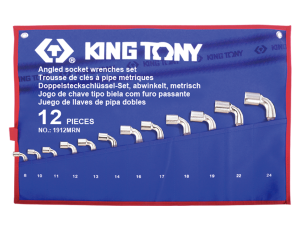 KING TONY ZESTAW KLUCZY FAJKOWYCH2x6-kąt 12cz. 8 - 24mm ETUI