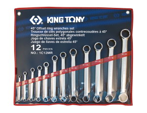 KING TONY ZESTAW KLUCZY OCZKOWYCHPROSTYCH 12cz. 6 - 32mm ETUI