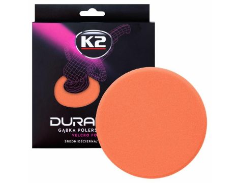 K2 GĄBKA ŚREDNIOŚCIERNA, TWARDA. DURAFLEX  - POMARAŃCZOWA GĄBKA POLERSKA NA RZEP