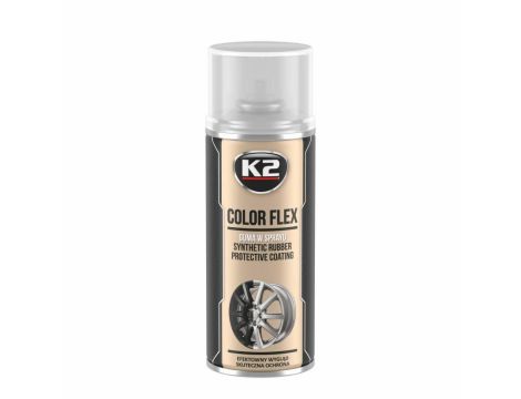 K2 SYNTETYCZNA POWŁOKA GUMOWA W SPRAYU. COLOR FLEX GUMA W SPRAYU-PRZEZROCZYSTA 400ML