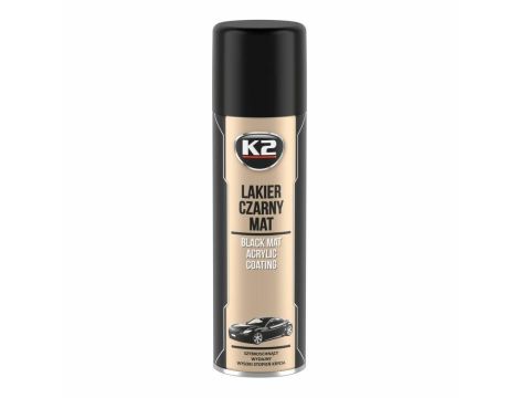 K2 AKRYLOWY LAKIER SZYBKOSCHNĄCY CZARNY MAT 500ML