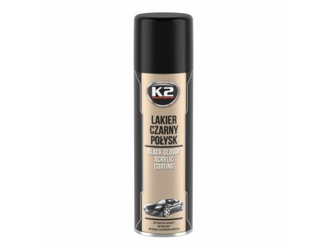 K2 AKRYLOWY LAKIER SZYBKOSCHNĄCY CZARNY POŁYSK 500ML