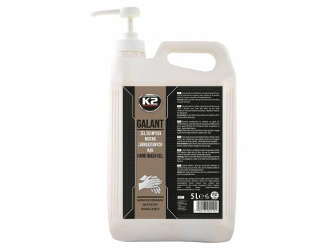 K2 ŻEL DO MYCIA RĄK Z POMPKĄ. GALANT Z POMPKĄ 5L