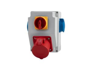 Rozdzielnia RS-KOMBI - gniazda 32A 5p, 2x230V, 0/1 (32A-Z)