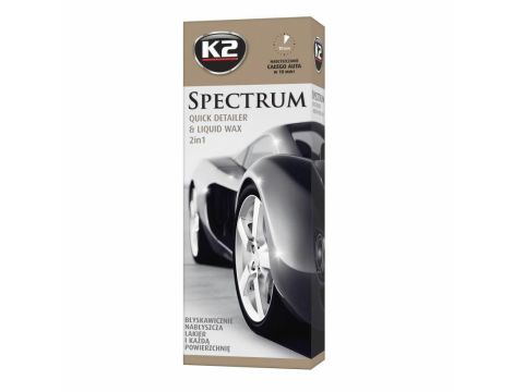 K2 WOSK W PŁYNIE SPECTRUM 700ML+MIKROWŁÓKNO DO POLEROWANIA 40x40CM 700ML