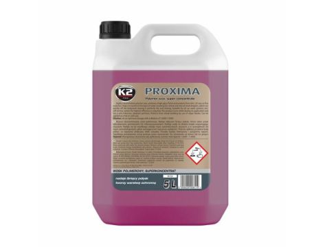K2 SUPER WYDAJNY WOSK POLIMEROWY. ROZCIEŃCZALNOŚĆ 1:2000 ! WYSOKI POŁYSK I OCHRONA. PROXIMA 5L