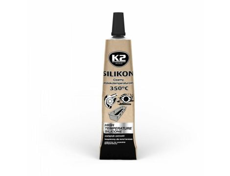 K2 SILIKON CZARNY LUZ  21G WYSOKOTEMPERATUROWY  +350st PŁYNNA USZCZELKA