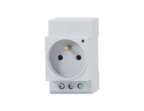 Gniazdo 230V na szynę TH35 z kontrolką