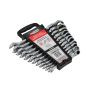 AWTOOLS KLUCZE PŁASKO-OCZKOWE Z GRZECHOTKĄ PRZEGUBOWE KOMPLET 12szt. 8-19mm - 2