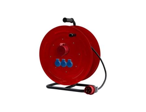 Przedłużacz siłowy na bębnie metalowym MAKARA-460 OPD 5x4 32A 5p, 3x230V, wtyczka 32A 5p - 40m
