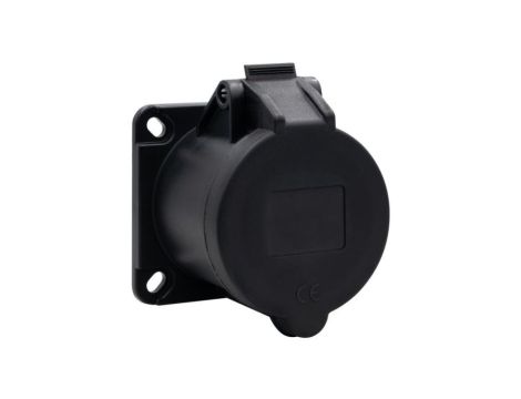 Gniazdo przemysłowe tablicowe proste 32A 3p 200V-250V /FE/ IP44 czarne