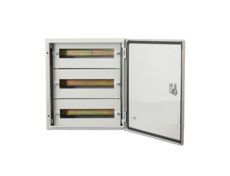 Szafa metalowa NORTES 500x400x200 mm - 45 modułów IP66 / 3 rzędy po 15 modułów