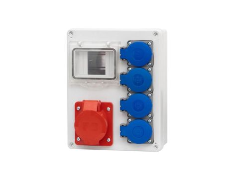 Rozdzielnica R-240 4M - gniazda 32A 5p, 4x230V /4 moduły/