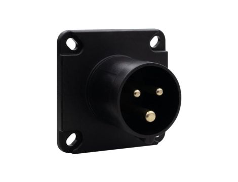 Wtyk przemysłowy tablicowy odbiornikowy 16A 3p 200V-250V/FE/ IP44 czarny