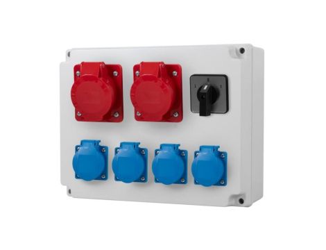 Rozdzielnica R-310 - gniazda 2x32A 5p, 4x230V, L/P(32A)