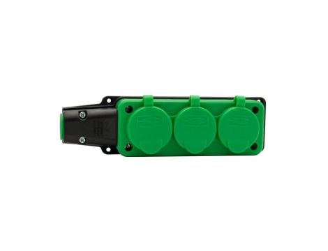 Listwa gumowa 3x230V 16A IP54 zielona