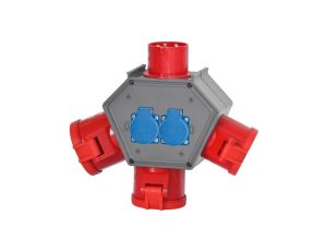 Rozdzielnica POLYBOX wtyk odbornikowy 32A 5p, gniazda 3x32A 5p, 2x230V