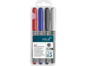 PICA ZESTAW MARKERÓW PRECYZYJNYCH 4szt MIX KOLOR