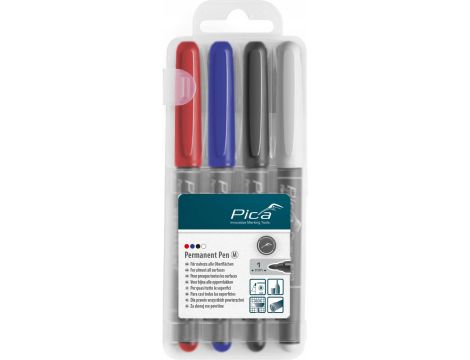 PICA ZESTAW MARKERÓW PRECYZYJNYCH 4szt MIX KOLOR