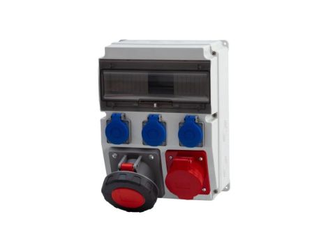 Rozdzielnica CAJA 12M - gniazda 32A 5p, 63A 5p, 3x230V /12 modułów/