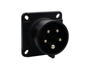 Wtyk siłowy tablicowy odbiornikowy 16A 5p 380V-415V /FE/ IP44 czarny