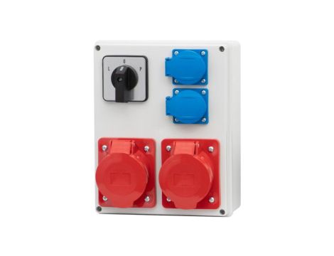 Rozdzielnica R-240 - gniazda 2x32A 5p, 2x230V, L/P(32A)