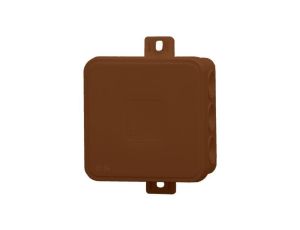 Puszka hermetyczna V5, termoplast 75x75x41 IP54, brązowa - klik, 12 osłabień