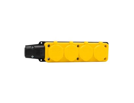 Listwa gumowa 4x230V 16A IP54 żółta