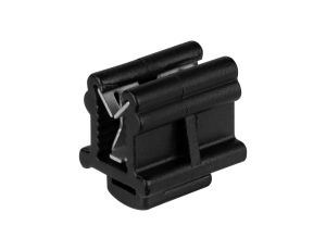 Uchwyt kablowy PTBLK do montażu wiązki kabli równolegle do krawędzi blachy 0,7-3,0mm czarny 100szt
