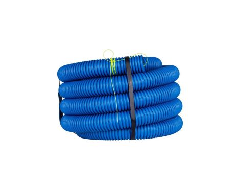 Rura karbowana AROT 75mm dwuwarstwowa osłonowa do ziemi peszel z pilotem 450N HDPE niebieska 10m RDG ELMARK
