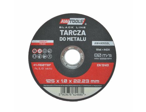 AW TARCZA DO METALU 125*1,0mm BLACK LINE