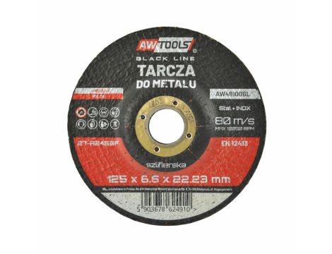 AW TARCZA DO METALU SZLIFIERSKA 125*6,5mm BLACK LINE