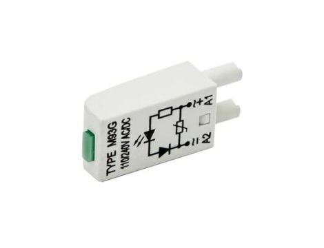 Moduł LV dioda LED zielona + warystor V 110-230V AC/DC M93G 854772