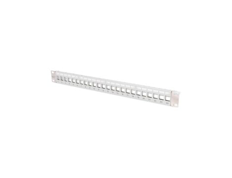 Patch panel pusty RACK 19 1U na 24 moduły keystone szary STP DIGITUS