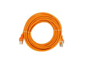 Patchcord S/FTP kat.7 PiMF kabel sieciowy LAN 2x RJ45 linka PoE pomarańczowy 7,5m