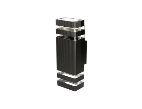 Lampa elewacyjna RIOS kinkiet dwukierunkowy 2xE27 prostokąt kolor czarny MK MEGAKABEL