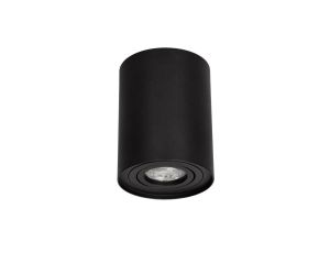 Lampa sufitowa HARYS O natynkowa oprawa punktowa nowoczesna TUBA okrągła GU10 czarna MK MEGAKABEL