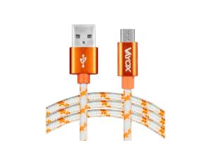 Kabel USB - micro USB pomarańczowy 1,5m VA0145 Vayox