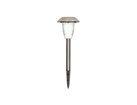 Lampa solarna ogrodowa CRYSTALS wbijana LED srebrna oświetelnie ścieżki CPD-002 MK MEGAKABEL