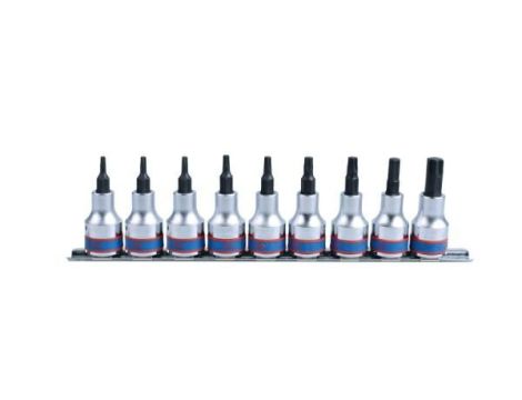 KING TONY ZESTAW NASADEK TORX 3/8" 9cz. T10 - T50 SZYNA