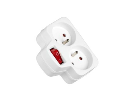 Rozgałęźnik sieciowy 2x 2P+0 + wyłącznik 3500W 230V VA0136 VAYOX