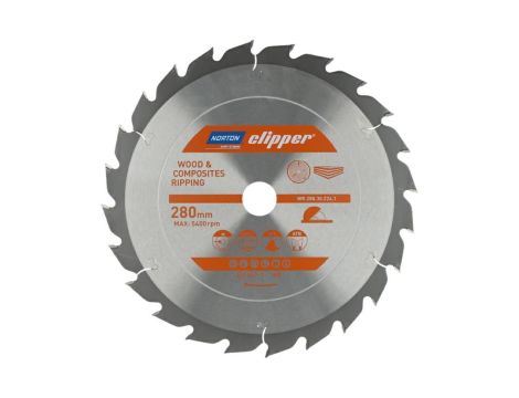 NORTON PIŁA TARCZOWA 280mm x 30mm x 24z DREWNO I KOMPOZYTY ATB (3,2 / 2,2)