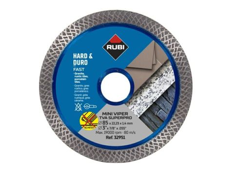 RUBI TARCZA DIAMENTOWA TVA  85mm SUPERPRO MINI VIPER