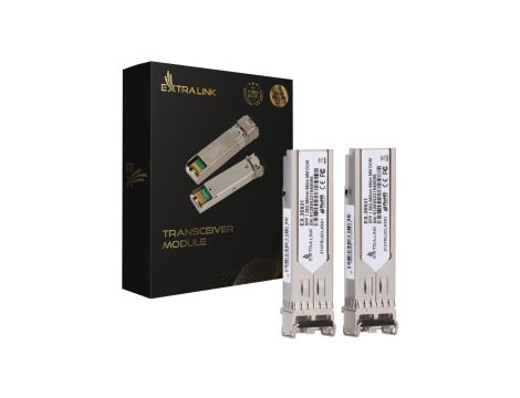 Moduł SFP 1,25Gbps, LC/UPC, 850nm, 550m, multi mode, DOM, Dedicated to HP/Aruba Extralink SFP 1.25G 2-pack