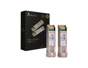 Moduł SFP+ 10Gbps, LC/UPC, 1310nm, 10km, single mode, DOM Extralink SFP+ 10G 2-pack