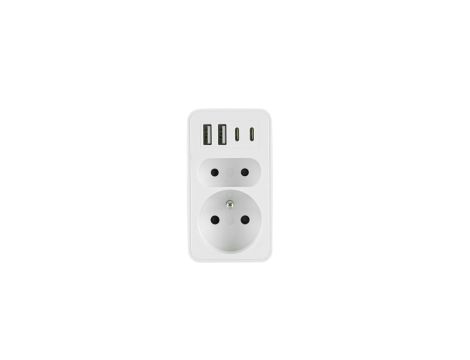PLASTROL ROZGAŁĘŹNIK DWUKROTNY 2xUSB + 2xUSB C