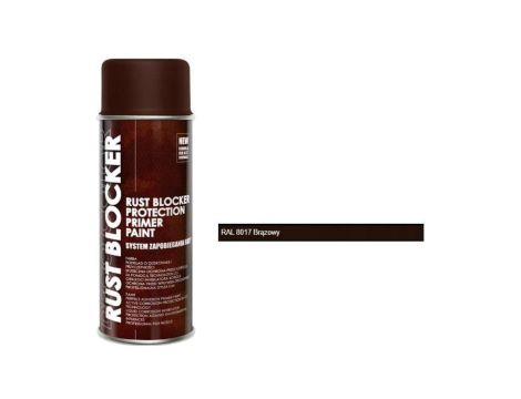 Farba do metalu na rdze brązowa RAL 8017 RUST BLOCKER BRĄZ