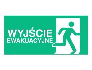 ZNAK - AC129 Wyjście ewakuacyjne w prawo 100 x 50 cm TS - Płyta TD foto.