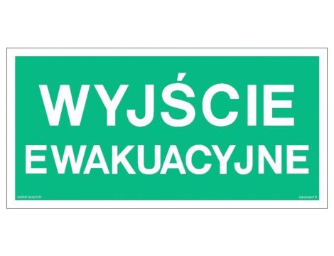 ZNAK - AA001 Wyjście ewakuacyjne 80 x 40 cm TS - Płyta TD foto.